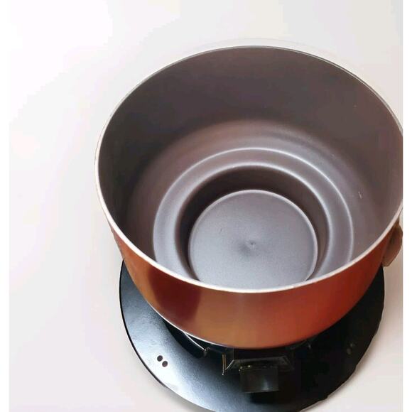 NEW Vintage Jubilee Electric MCM Fondue Set Retro Red Pot 4 Teak Handle Fork NOS - Picture 8 of 15